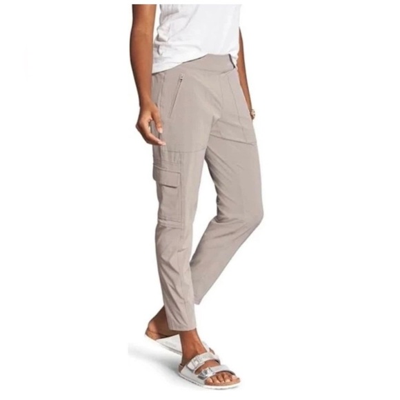 Athleta Chelsea Cargo Lined Pant Tan Tall - Picture 1 of 9